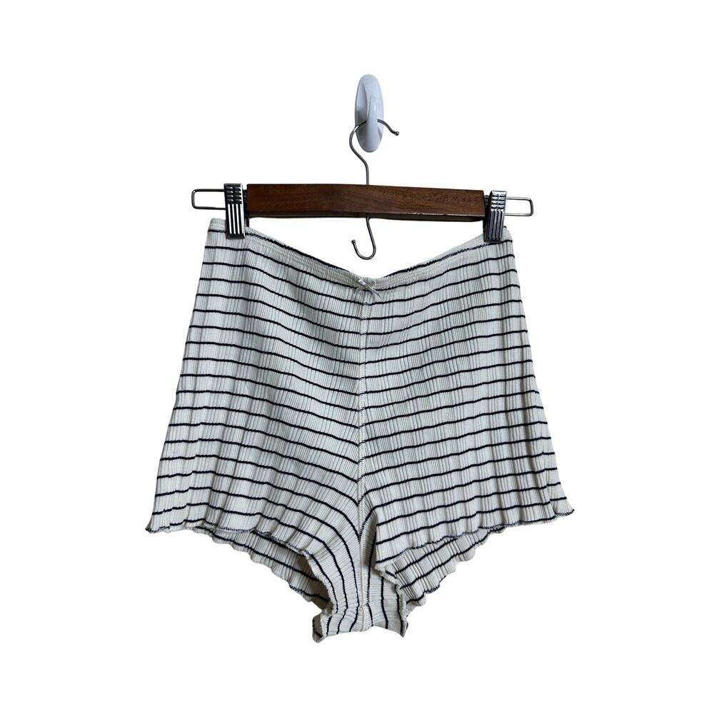 Doen Stella Shorts in Navy Suffolk Stripe size S Cotton Rib Knit Lounge